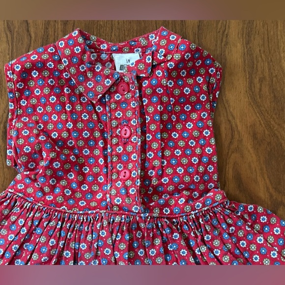 Vintage Sears Baby Girl Set – Red Floral Romper Dress & Matching Sweater Size 1T - Picture 9 of 9